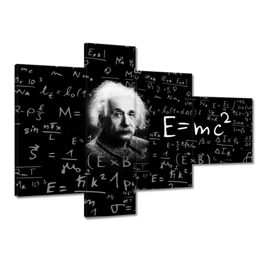 Obraz E=MC2 Albert Einstein, 100x70cm ZeSmakiem