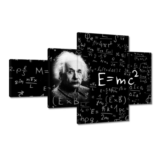 Obraz E=MC2 Albert Einstein, 130x80cm ZeSmakiem