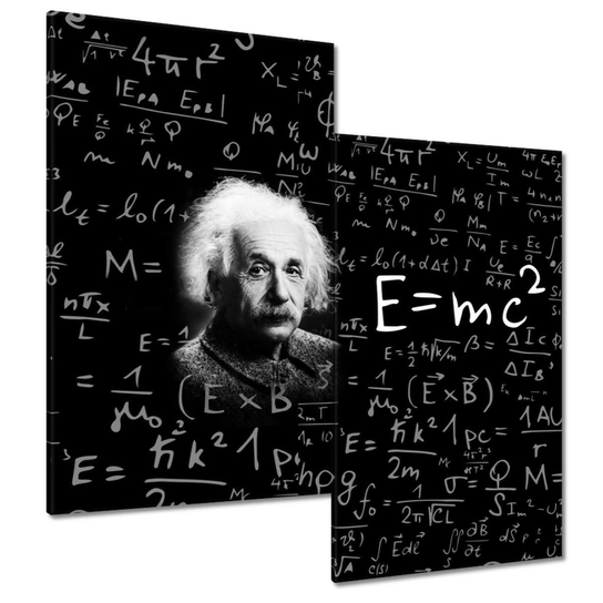 Obraz E=MC2 Albert Einstein, 60x60cm ZeSmakiem