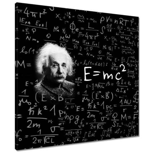 Obraz E=MC2 Albert Einstein, 60x60cm ZeSmakiem