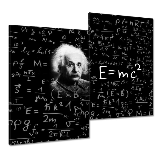 Obraz E=MC2 Albert Einstein, 80x70cm ZeSmakiem