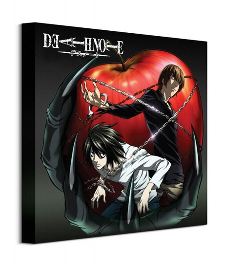 Obraz na płótnie Death Note Apple Notatnik Śmierci na ścianę do salonu 40x40 cm Death Note