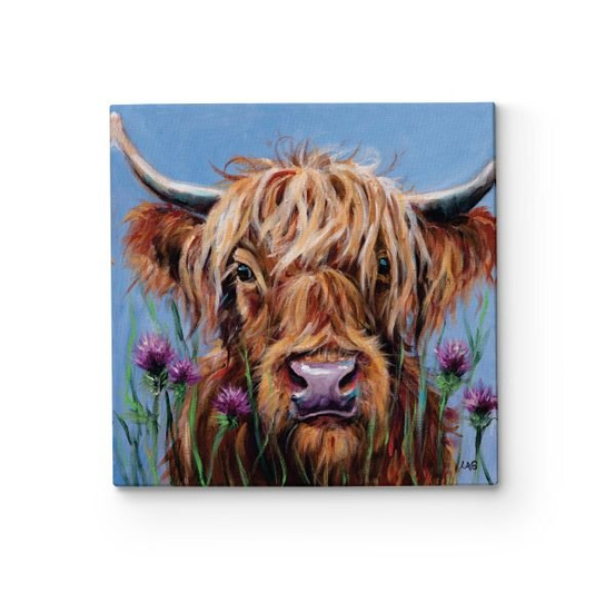 Obraz na płótnie Highlander Brown Louise na ścianę do salonu 30x30 cm Art Group