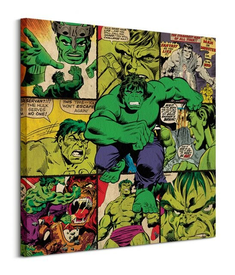 Obraz na płótnie Marvel Comics Hulk na ścianę do pokoju dziecka 85x85 cm Marvel