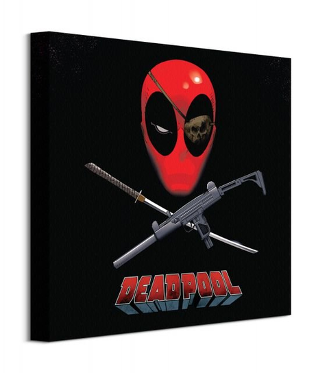 Obraz na płótnie Marvel Deadpool Eye Patch na ścianę do salonu 40x40 cm Deadpool