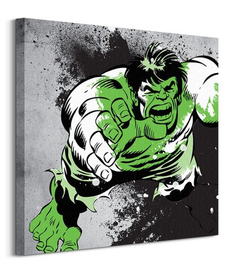 Obraz na płótnie Marvel Hulk Splatter na ścianę do salonu 60x60 cm Marvel