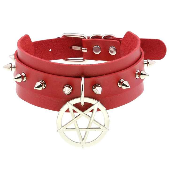 Obroża Pentagram (Red) Inna marka