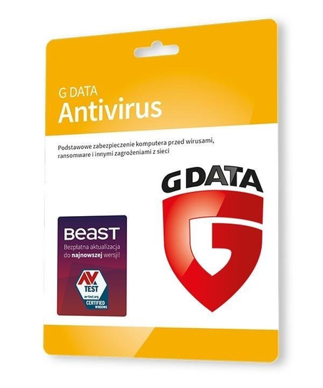 Oprogramowanie G DATA Antivirus 2PC 1rok karta-klucz G Data