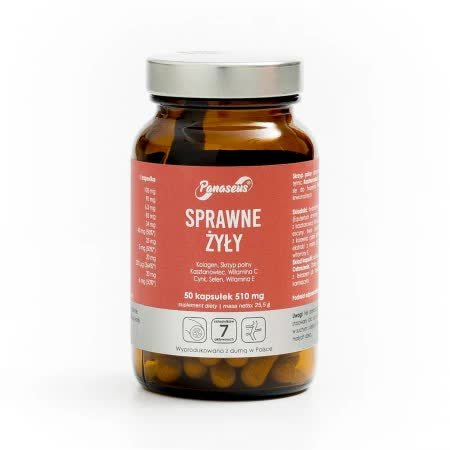 Panaseus - Sprawne żyły - 50 kapsułek Inna marka