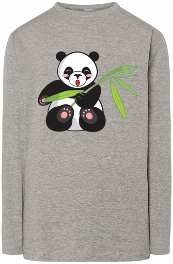 Panda Męski Modny Longsleeve Nadruk Rozm.M Inna marka