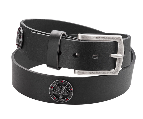 pasek BAPHOMET BLACK, skórzany-XL Inna marka