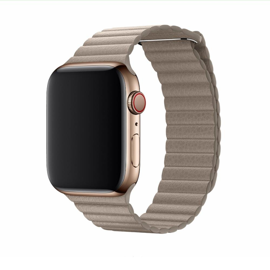 Pasek DEVIA Elegant Leather Loop do Apple Watch 44mm/42mm, stone Devia