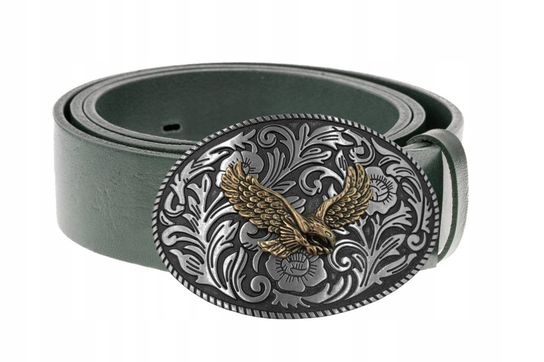 Pasek skórzany BÓR HUNTER FOREST - Eagle Brown-95 Inna marka