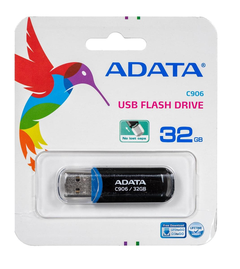 Pendrive ADATA C906, 32GB, Black Retail ADATA