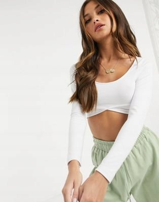 PETITE BLUZKA DAMSKA BIAŁA KRÓTKA BASIC 38 1ZAD Inna marka