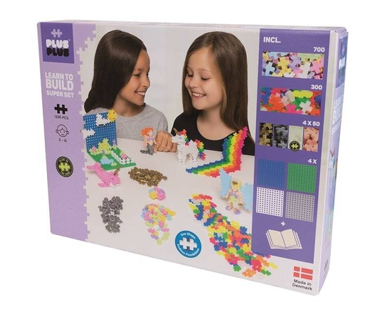 Plus-Plus, klocki konstrukcyjne Mini Basic Neon Super Set, 1200 el. Plus-Plus