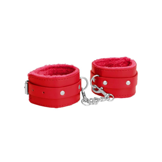 Plush Leather Handcuffs SHOT