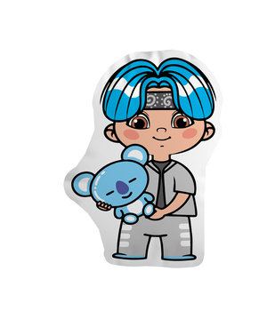 Poduszka Chibi BTS - RM Mangowe