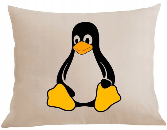 Poduszka + poszewka Linux pingwin programista Inna marka