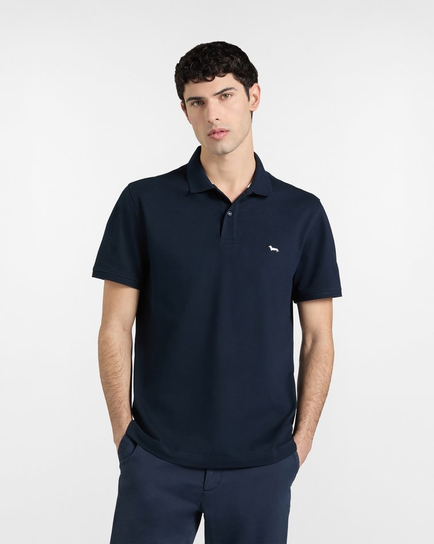 polo basic piquet stretch męskie granatowy Inna marka