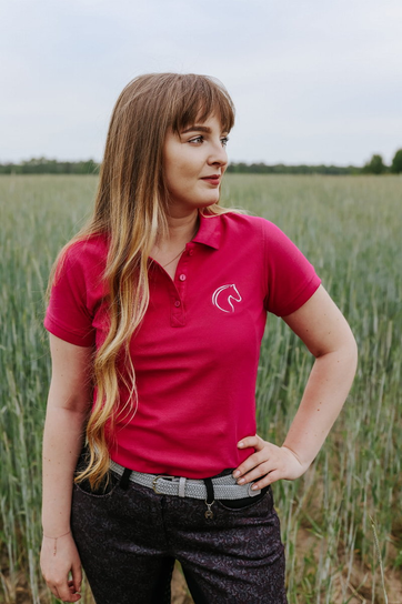 Polo jeździeckie Fuchsia - damskie - Cheval, XL Inna marka