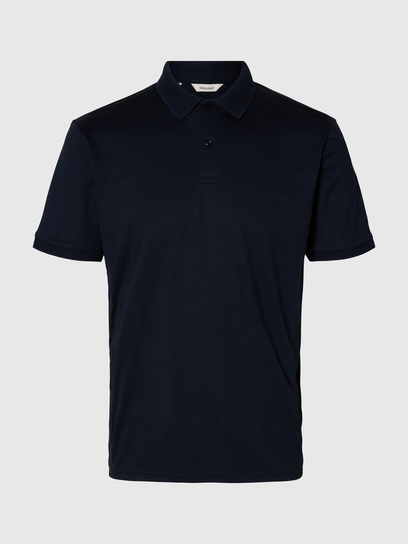 Polo Uomo Selected FAVE BUTTON navy Inna marka