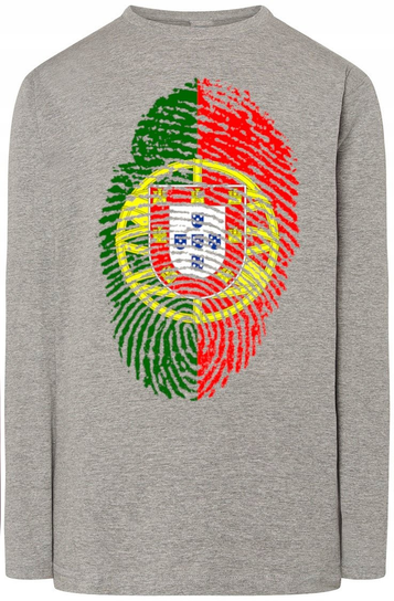 Portugalia Flaga Odcisk Bluza Longsleeve Rozm.L Inna marka