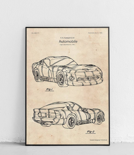 Poster Polytechnic, Dodge Viper SRT - plakat Poster Polytechnic