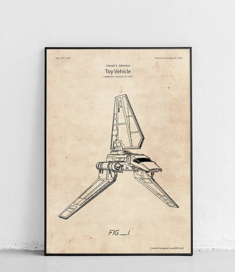 Poster Polytechnic, Star Wars Imperial Shuttle - plakat Poster Polytechnic
