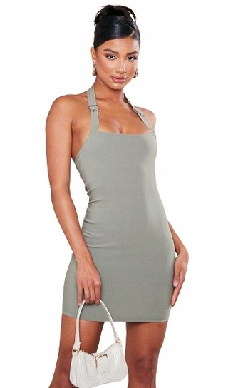 PRETTYLITTLETHING SUKIENKA KHAKI MINI BASIC 42 EJU Prettylittlething