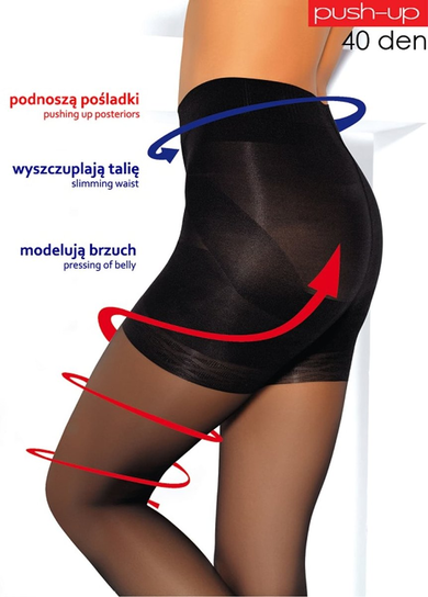 RAJSTOPY MONA PUSH-UP 40 (kolor Nero, rozmiar 4) Inna marka