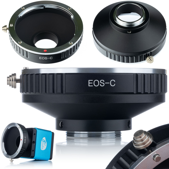 Rosfix Adapter C-Mount do Aparatu Canon EOS – Kompatybilność z Obiektywami EF i EF-S | Precyzyjna Metalowa Konstrukcja | Ręczne Sterowanie Ostrością Rosfix