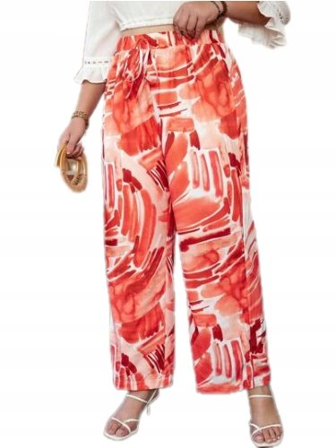 SHEIN PLUS SIZE POMARAŃCZOWE SPODNIE BASIC 46 ŁSI Shein