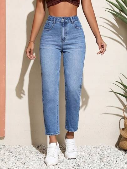 SHEIN PROSSTE SPODNIE JEANSOWE BASIC W30 V9H Shein