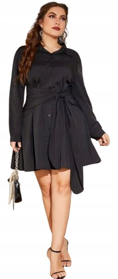 SHEIN SUKIENKA MINI CZARNA PLUS SIZE BASIC 52 1VCF Shein