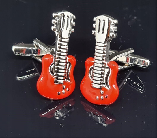 Spinki do mankietów wzór czerwona gitara Inna marka