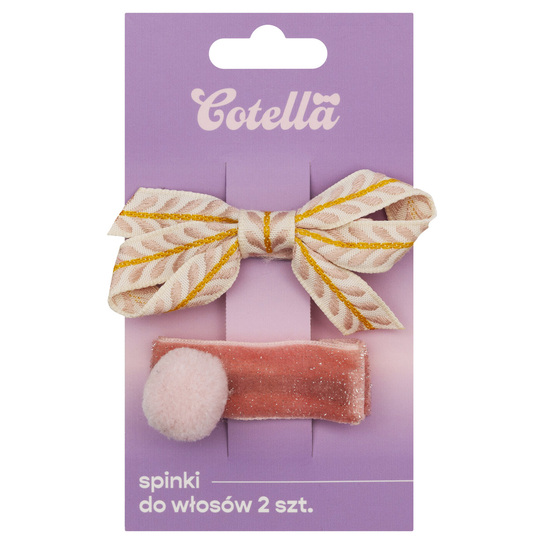 Spinki do włosów, Cotella, Pastel Glam, 2 szt. Cotella