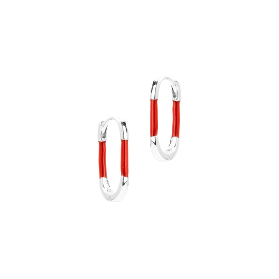 Srebrne kolczyki 925 Basic Red Monilu