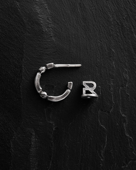 Srebrny mono - kolczyk BAZE Reytel Jewelry