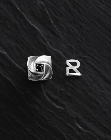Srebrny mono - kolczyk EMBUDO Reytel Jewelry
