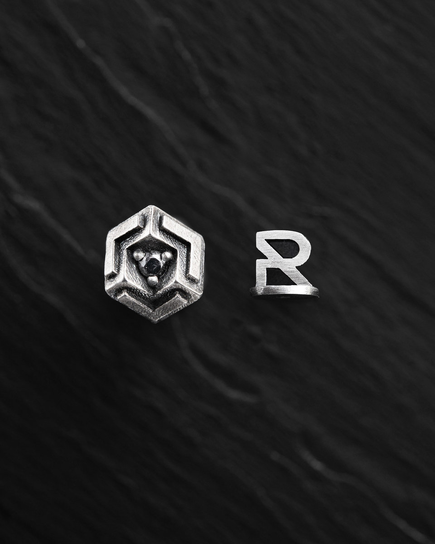 Srebrny mono - kolczyk LABIRINTO Reytel Jewelry