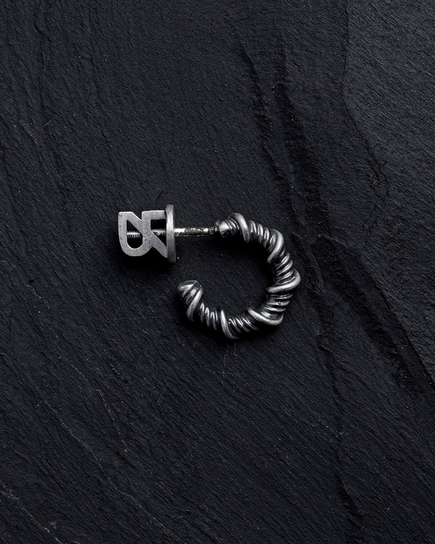Srebrny mono - kolczyk TAIFUN Reytel Jewelry