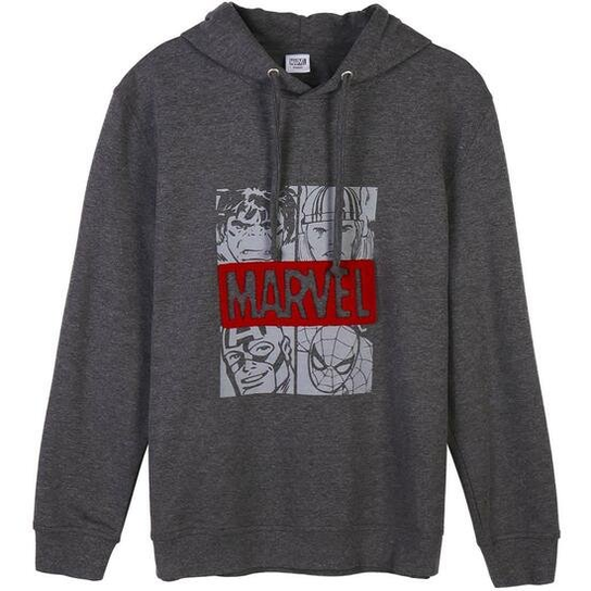 SUDADERA CON CAPUCHA COTTON BRUSHED MARVEL DARK GRAY Cerda