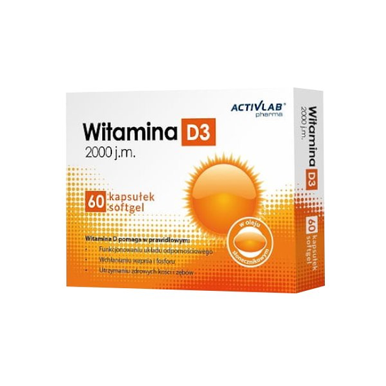 Suplement Activlab Witamina D3 60 Kapsułek ActivLab