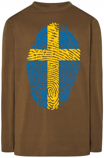 Szwecja Flaga Odcisk Bluza Longsleeve Rozm.L Inna marka