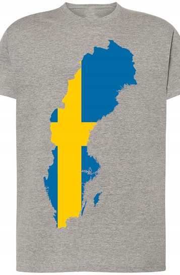 Szwecja Mapa Męski Modny T-Shirt Nadruk Rozm.5XL Inna marka