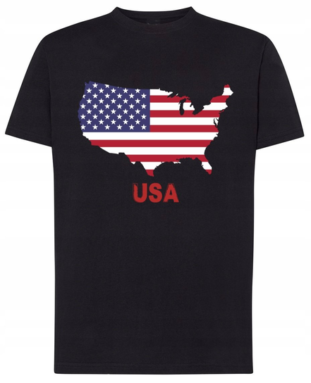 T-Shirt męski nadruk Flaga USA Rozm.L Inna marka