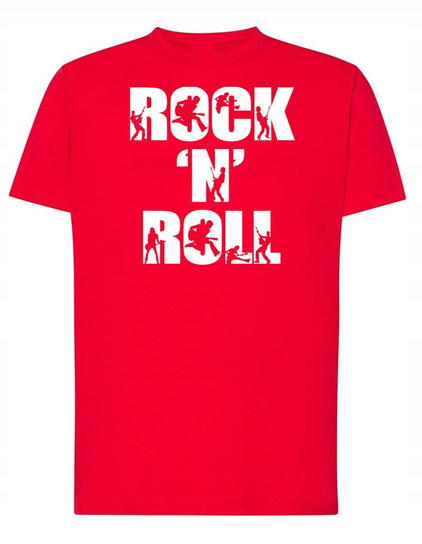 T-Shirt męski nadruk napis Rock'n Roll r.XS Inna marka
