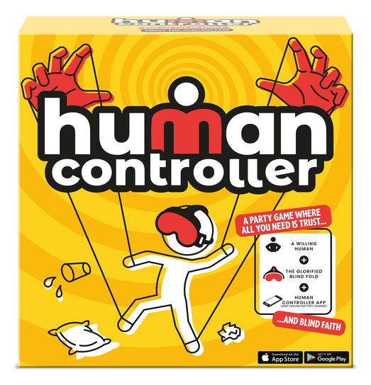 TOMY Human Controller Game – Interactive Blindfold Challenge with Vibrating Headset & Mobile App – Fun Party & Team Game for 2+ Player – 30+ Hilarious Tasks – kompatybilny z iOS i Android – Ages 14+ Inna marka