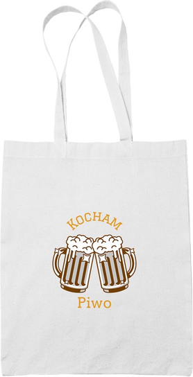 Torba Biała Kocham Piwo 4 Zebra
